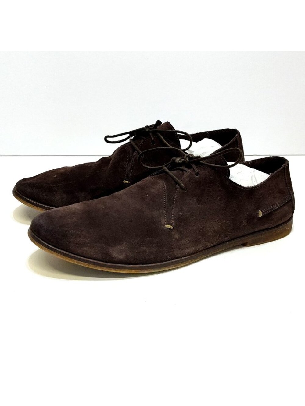 Kickers Suede Leather Oxford Shoes Men's US 11.5 Model 6000 Wear On Outsoles.